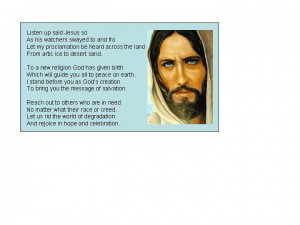 Praise poem by Year 8 Keystage 3 RS
